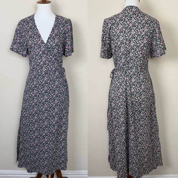 Marine Layer Emlyn Midi Dress in Floral Block Print - Picture 4 of 14